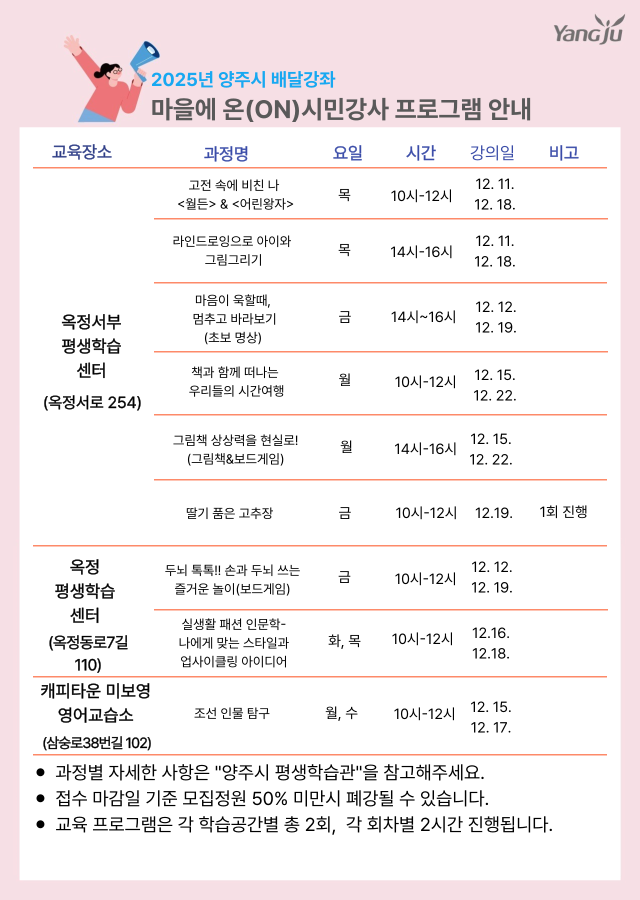 마을에 온(ON) 시민강사 프로그램 수강생 모집 이미지2