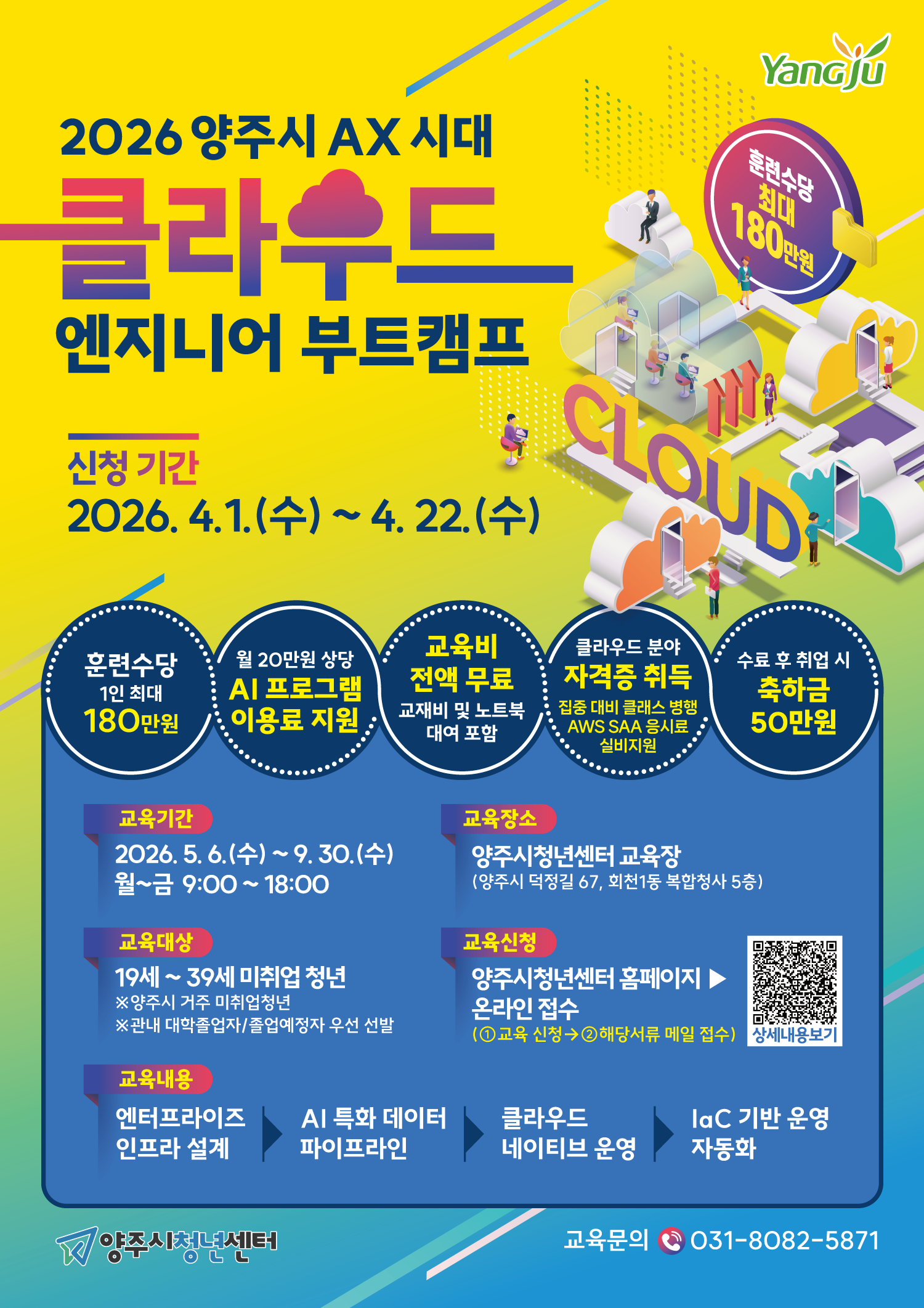 2026년 「미래산업 청년인재 양성사업」 ‘AX시대 클라우드 엔지니어 부트캠프’교육생 모집 공고 이미지1