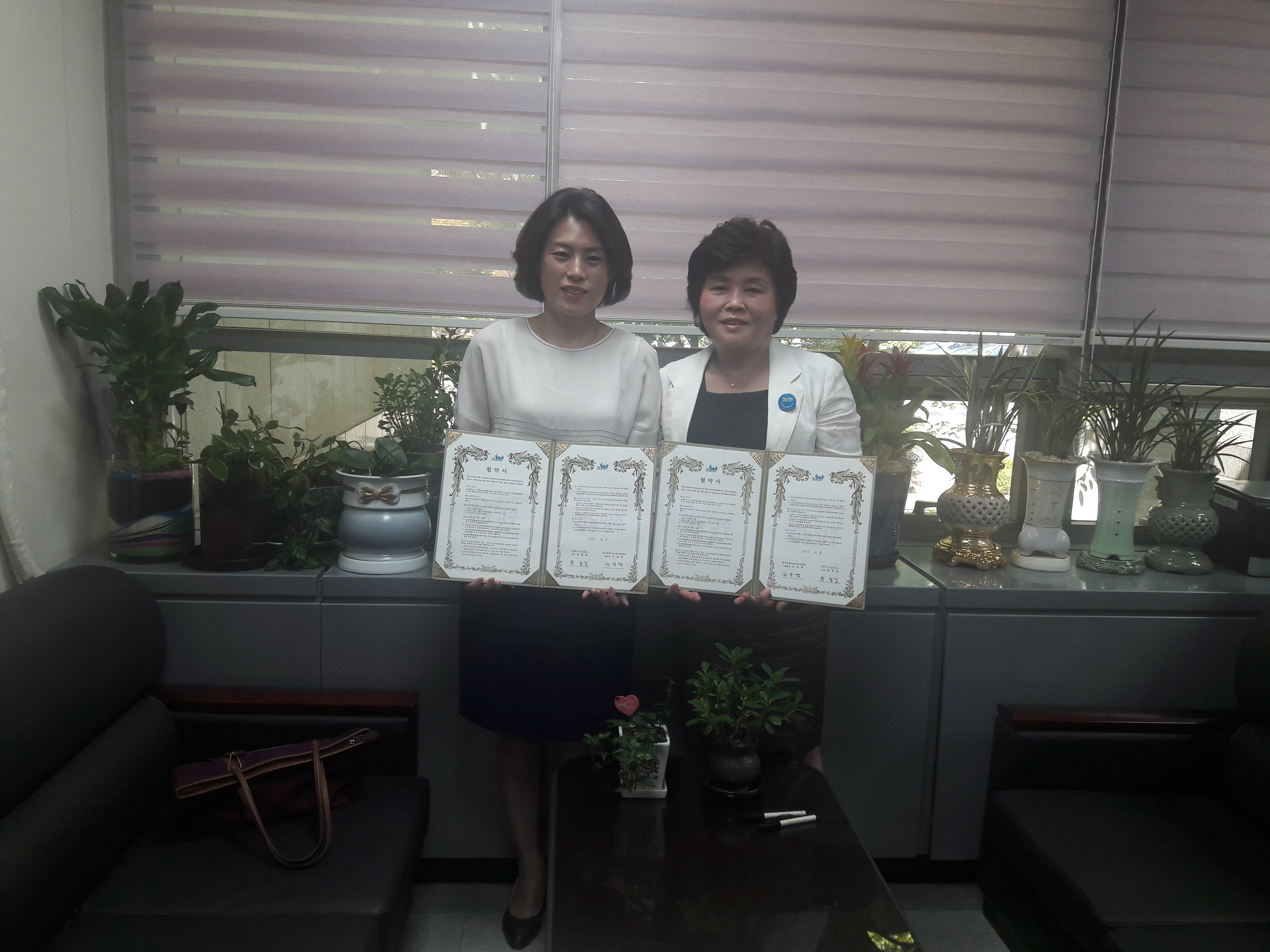 양주시 보건소, 경기북부근로자건강센터와 금연업무 협약 이미지