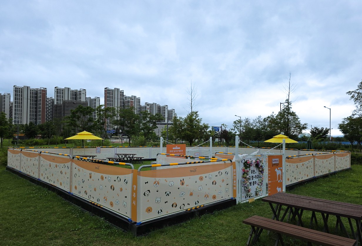 양주시, 이동식 반려견 놀이터 시범 운영 개장 이미지