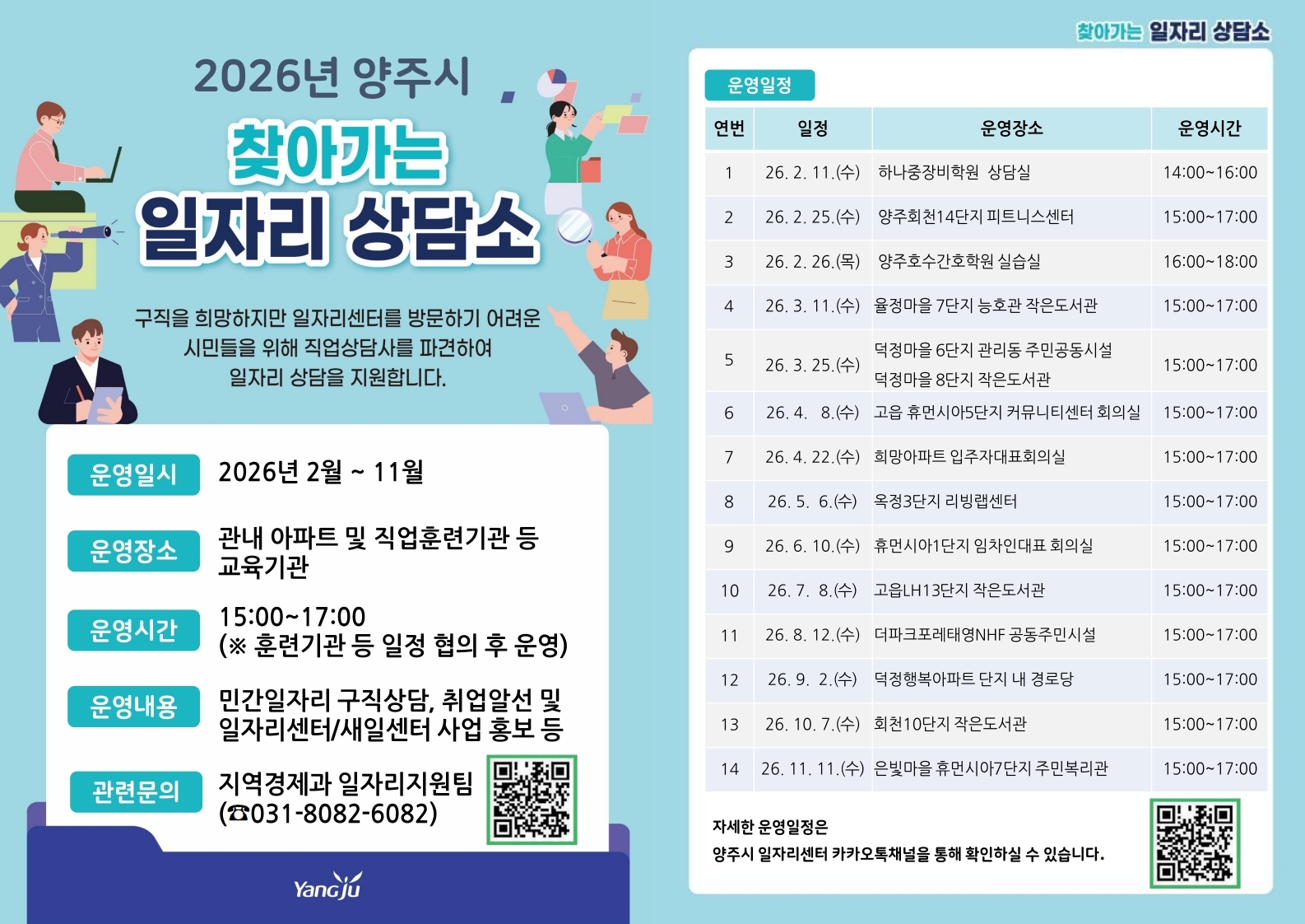 “일자리 고민, 직접 찾아갑니다”양주시, ‘찾아가는 일자리 상담소’본격 가동 이미지