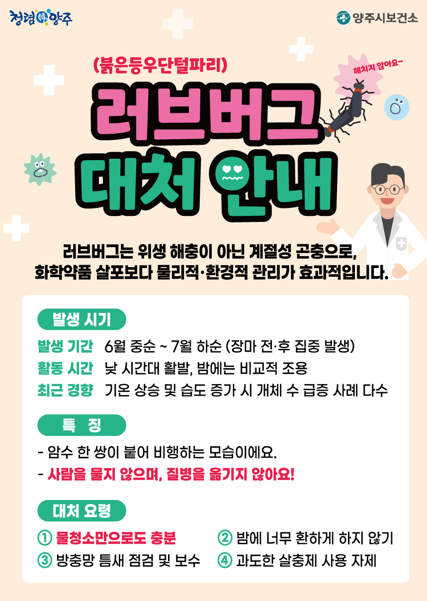 양주시, 모기 유충 잡는다… 방제 활동 강화 이미지
