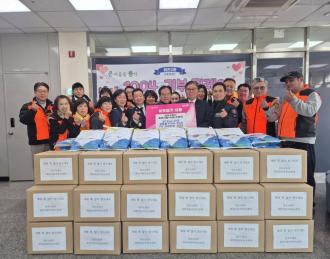 양주소방서 회천의용소방대·회천여성의용소방대, 회천2동에 이웃사랑 성품 전달 이미지