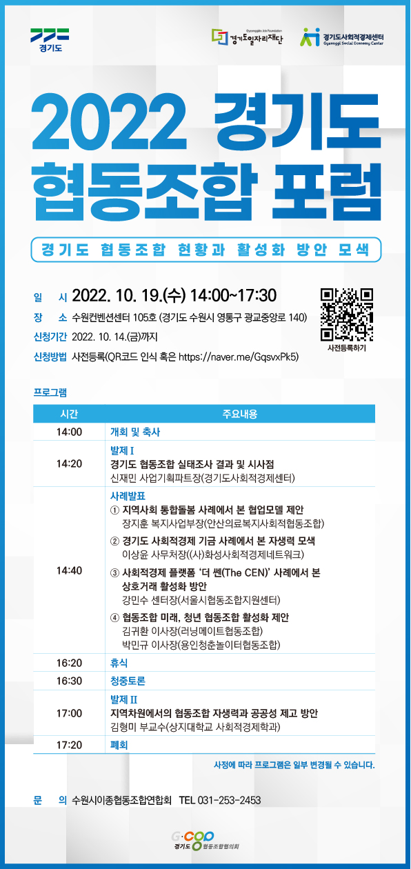 「2022 경기도 협동조합 포럼」 개최 이미지1
