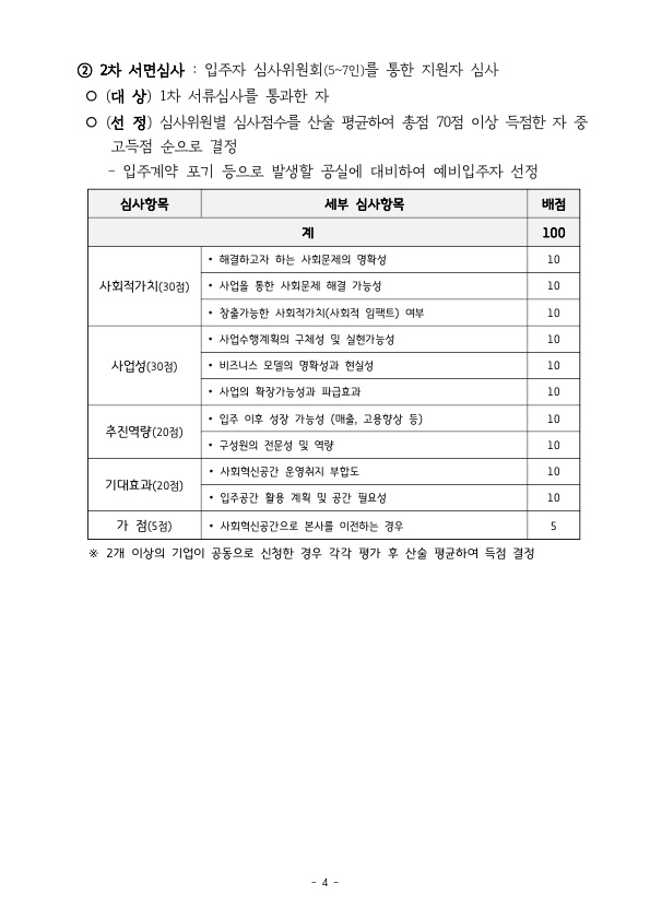 경기도 사회혁신공간 입주기업 추가 모집 공고 안내 이미지5