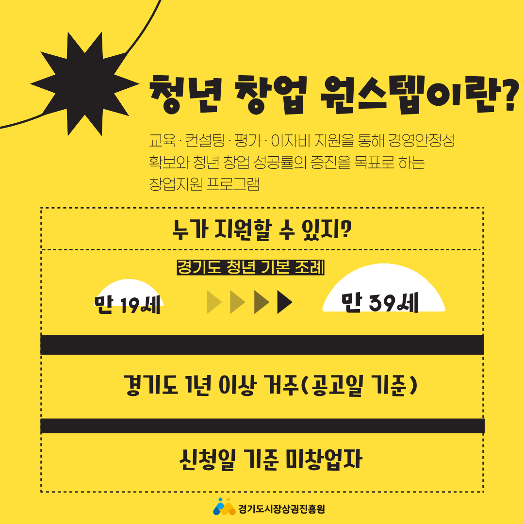 [경기도시장상권진흥원] 2026년 청년 창업 원스텝 모집 이미지3