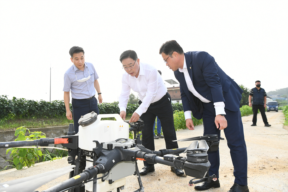 2022-08-18 벼 병해충 드론 공동방제 시연회 이미지