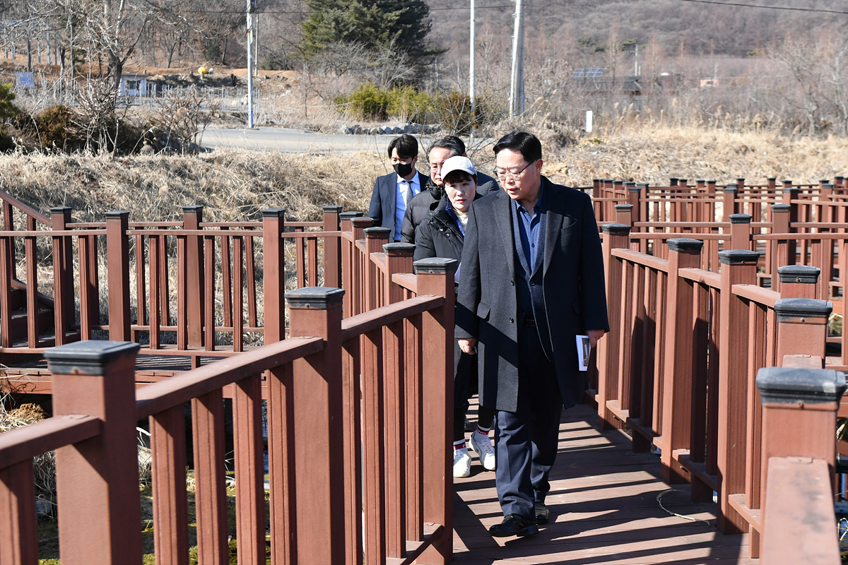 2023-02-25 매곡리 생태연못 쉼터 현장점검 이미지