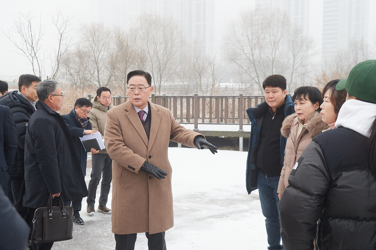 2025-01-14 옥정1동 저류지 공원 활용 방안 모색 현장회의 이미지