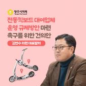 「전동킥보드 대여업체 운영 규제방안 마련」 촉구 건의안 이미지