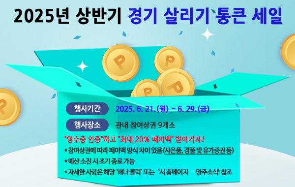 2025년 상반기 경기 살리기통큰 세일