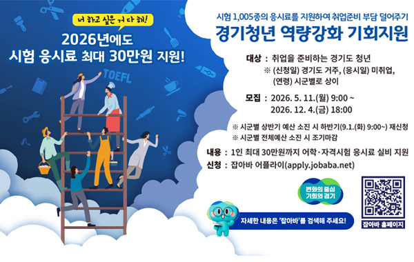 2026년 경기청년 역량강화 기회지원 사업 대상자 모집