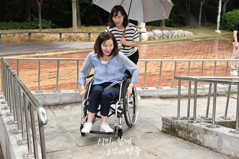 이동약자 불편사항 휄체어 체험 의 사진