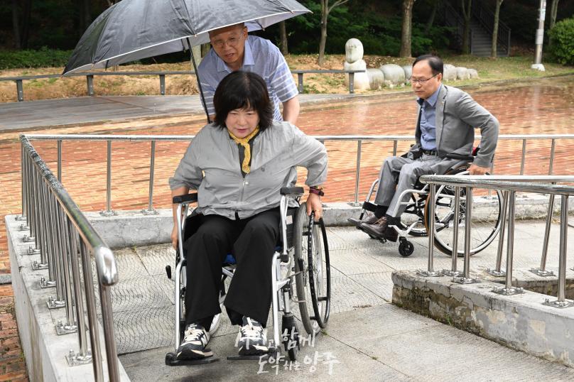 이동약자 불편사항 휄체어 체험 의 사진