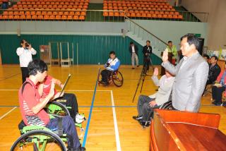 제1회 양주시장배 어울림 장애인 배드민턴 대회 의 사진