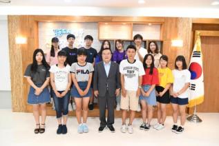 후지에다시 교류학생 내방 의 사진