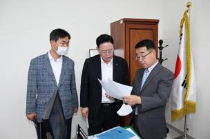 회천1동 임시청사 안전기원 고사 의 사진