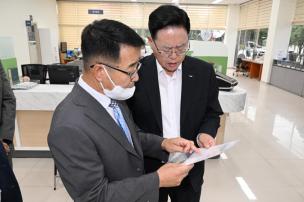 회천1동 임시청사 안전기원 고사 의 사진