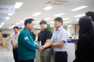 수해지역 현장 방문 의 사진