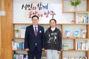 오지윤 선수 면담 의 사진