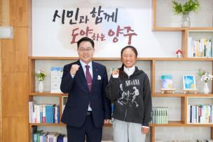 오지윤 선수 면담 의 사진