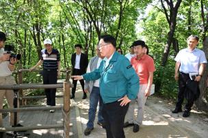 하늘물공원 맨발걷기 길조성 현장 방문 의 사진