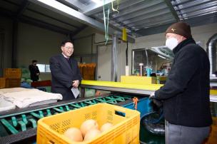 양주배영농조합 선별작업 현장 방문 사진