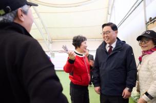 여성 게이트볼대회 격려 방문 사진