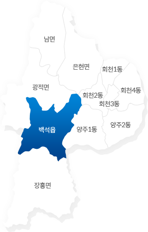 백석읍의 지도의위치를 표시한지도입니다.