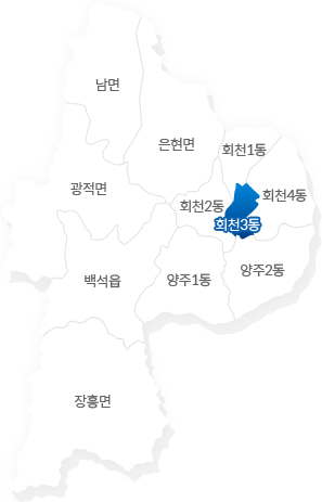 회천3동의 지도의위치를 표시한지도입니다.